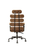 ZUN Retro Brown Swivel Office Chair with Pneumatic Lift B062P215462