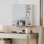 ZUN A white MDF material mirror cabinet, bathroom mirror, and a separate wall mounted bathroom mirror W1151135030