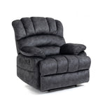 ZUN Large Manual Recliner Chair in Fabric for Living Room, Gray 54543281