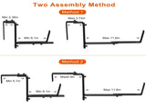 Adjustable Heavy-Duty Iron Planter Bracket 6.1-11.6" Extendable Tray 2.36-6.9" Two-Level 76808044