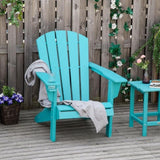 ZUN HDPE All-Weather Outdoor Adirondack Chair with Cup Holder, Fire Pit Chair for Backyard, Deck, Lawn, W2225142497