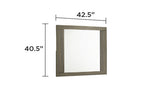 Gem Modern Style Mirror Made with Wood in Beige & Brown B009P254154