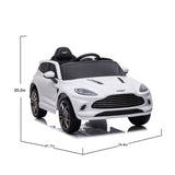 ZUN 12V Dual-drive remote control electric Kid Ride On Car,Battery Powered Kids Ride-on Car White, 4 W1811110553