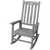 Wooden Oversized Porch Rocker Chair With Wide Seat and Tall Backrest,High Back Smooth Rocking Chairs 21024321