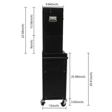 ZUN Tool Cabinet on Wheels, 6-Drawer Lockable Rolling Tool Chest w/ 4 Universal Wheels, 2 in 1 W110282271