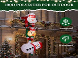 7.5FT Lighted Christmas Inflatable Decoration, Inflatable Hanging Santa & Reindeer & Snowman, Funny 27715236