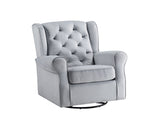 Zeger Gray Fabric Glider Chair with Swivel B2726P242563