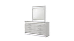 ZUN Glam Modern Style 6- Drawer Dresser Made with Wood in White B009P243212