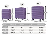 HIFINE TOURIST 20"/24"/28" 3 pcs/set in ABS Spinner Wheel Luggage, Carry on Suitcase, Matching W2787P342133