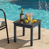 Outdoor Side Table, HDPE Adirondack Table Patio Side Table, Weather Resistant End Table Small 84073037