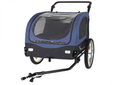 2-in-1 Bike Trailer & Pet Stroller for Dogs up to 110lbs Foldable Pet Carrier Cart with Front W1364P406669