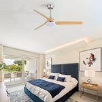 ZUN 52 Inch Ceiling Fan with 22W LED Light and Remote Control 5 ABS Blades for Living Room W934P230528