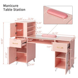 pink relief particle board tempered glass 141*50*112cm three doors and two drawers fanless nail 09679547