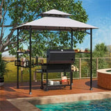 ZUN 8 x 5 FT Outdoor Grill Gazebo 43874845