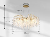 8-Light Chandelier Grape Crystal Ceiling Lamp, 8-Lights Modern Farmhouse Ceiling Ceiling Hanging W5008P466526