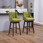 ZUN COOLMORE Bar Stools Set of 2 Counter Height Chairs with Footrest for Kitchen, Dining Room And 360 W395P164043