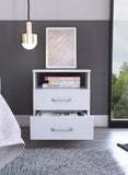 Brookeline 2-Drawer 1-Shelf Rectangle Nightstand White B06280585