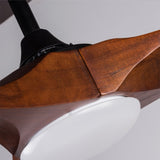 New Model 52 Inch Black Ceiling Fans With lights and Remote Control,18W Led Light, 3 Solid Wood W2991P343745