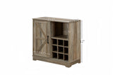 ZUN Wine Bar Cabinet for Liquor and Glasses, Farmhouse Coffee Bar, Cabinet with Wine Rack Barn Door W1758P210362