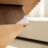35.43 Inch Modern Handcraft Drum Table Square Table for Living Room,Small Wooden W2582P306971