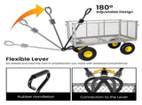 3-in-1 Oversized Steel Garden , 880lbs Pullable Mesh Metal Garden, All-Terrain Utility 58365915