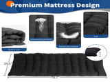 Folding Camping Cot Bed with Soft Pad, Portable Outdoor Cot, Adults Sleeping Bed for Home Office Nap 55025391