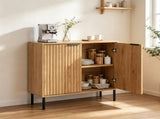 Modern 2Door Buffet Sideboard Cabinet, Elevated Base Console Storage Cabinet with Adjustable Feet & 40324643