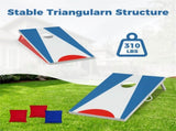 3'x2' Cornhole Board Set with 8 Bean Bags, Foldable Portable Outdoor Tossing Game BlueRedWhite 36988596