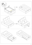 Contemporary Blue Gray Sleeper Sofa Chair Pillow Plush Tufted Seat 1pc Convertible Sofa Chair Sherpa B011P163903