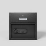 Steel Security Safe and Lock Box with Electronic Keypad - Secure Cash, Jewelry, ID Documents, Black, W396P278373