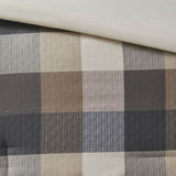 7 Piece Herringbone Comforter Set Neutral King B03597191