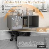 Gray Cat Litter Box Enclosure 89634177