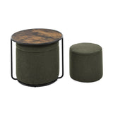 Ottoman, multi-functional combination set table Ottoman, combination of Ottoman and table, with drum W487P243610