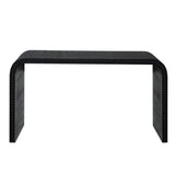 Black wood Console Table, 59in Entryway Table, Curved Waterfall-style Table,Console table with wood W2729P239168