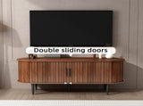 TV Stand, 47" Modern TV Console Table with Storage Compartment and Sliding Door, Gaming W2641P329199