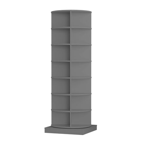 ZUN new 360 gray rotating shoe cabinet with 7 layers can accommodate up to 28 Paris shoes W1320P156771