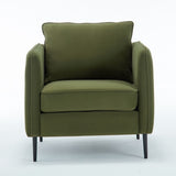 Accent Chair for Living Room, Velvet Comfy Single Sofa Chair Mid-Century Modern Armchair with 1 32033954