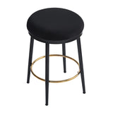 24.75'' Modern Counter Stools Set of 2,Black Counter Stools with iron Frame,Sponge N780P189729B