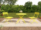 Bistro Table and Chairs Set of 2, 3 Piece Outdoor/Indoor Folding Patio Bistro Sets, 2 Chair Patio W3979P394151