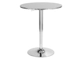 Contemporary Adjustable Round Bar Table in Silver B202P223297