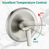 Drill-Free Stainless Steel Slide Bar Combo Rain Showerhead 7-Setting Hand, Dual Shower Head Spa W1219P155531