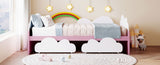 Twin Size Bed with Clouds and Rainbow Decor WF303699AAH
