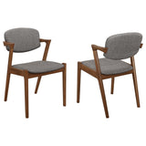 ZUN Dark Walnut and Grey Dining Chair B062P153712