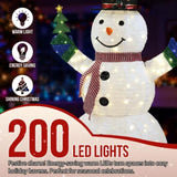 5.7FT Lighted Snowman Holding Small Tree Christmas Yard Decorations, Pre-lit Pull Up Snowman with 05791753