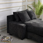 ZUN Modern Luxury Sofa Couch for Living Room Quality Upholstery Sleeper Sofa Bed Daybed Black W1097P232982