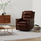 Global Home Swivel Glider Recliner with Manual Footrest In Brazil Cognac B339P333956