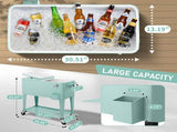 91*84.5*38.5cm Rectangular Plastic Box Frozen Insulation Cart Mint Green 43535541
