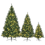 ZUN 8FT, 6FT, 4FT Pre-Lit Green Pine Artificial Christmas Tree, Set of 3 Hinged Xmas Trees with 820 96675972