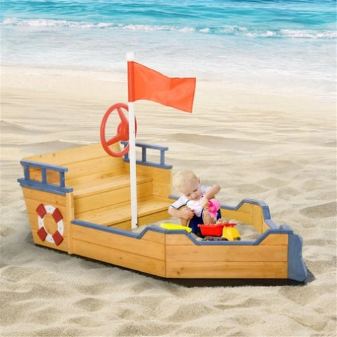 ZUN Kids Sandbox with Cover （Prohibited by WalMart） 96213562