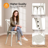 2pcs X- back Garden Plastic Folding Chair White 51284971